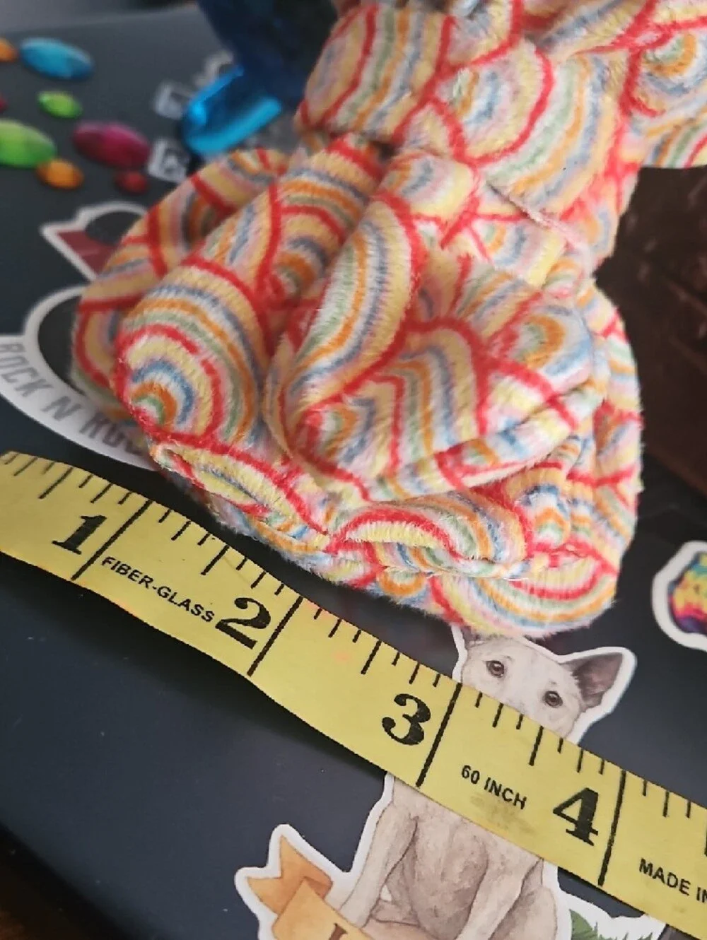 Hand Crafted Rainbow Pet Dog Collar Bow Tie Accessory NEW Gifted